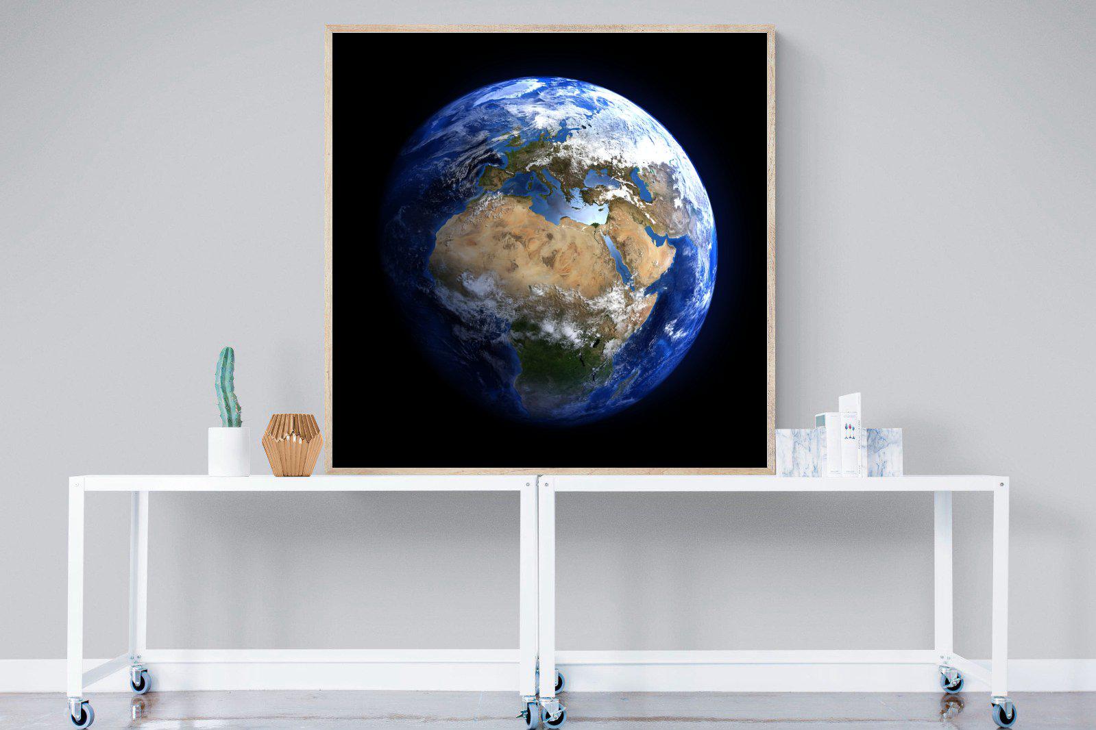 Planet Earth-Wall_Art-120 x 120cm-Mounted Canvas-Wood-Pixalot