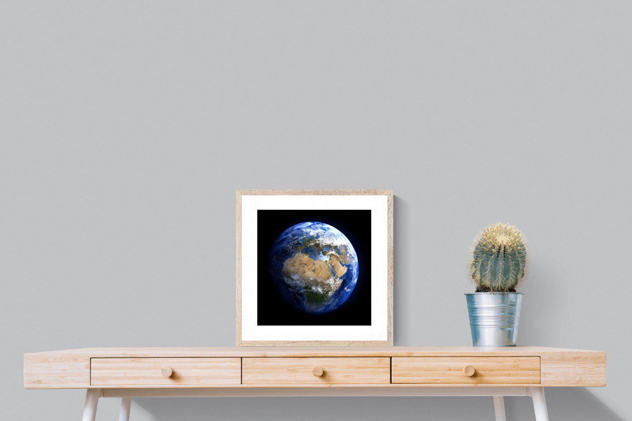 Planet Earth-Wall_Art-50 x 50cm-Framed Print-Wood-Pixalot