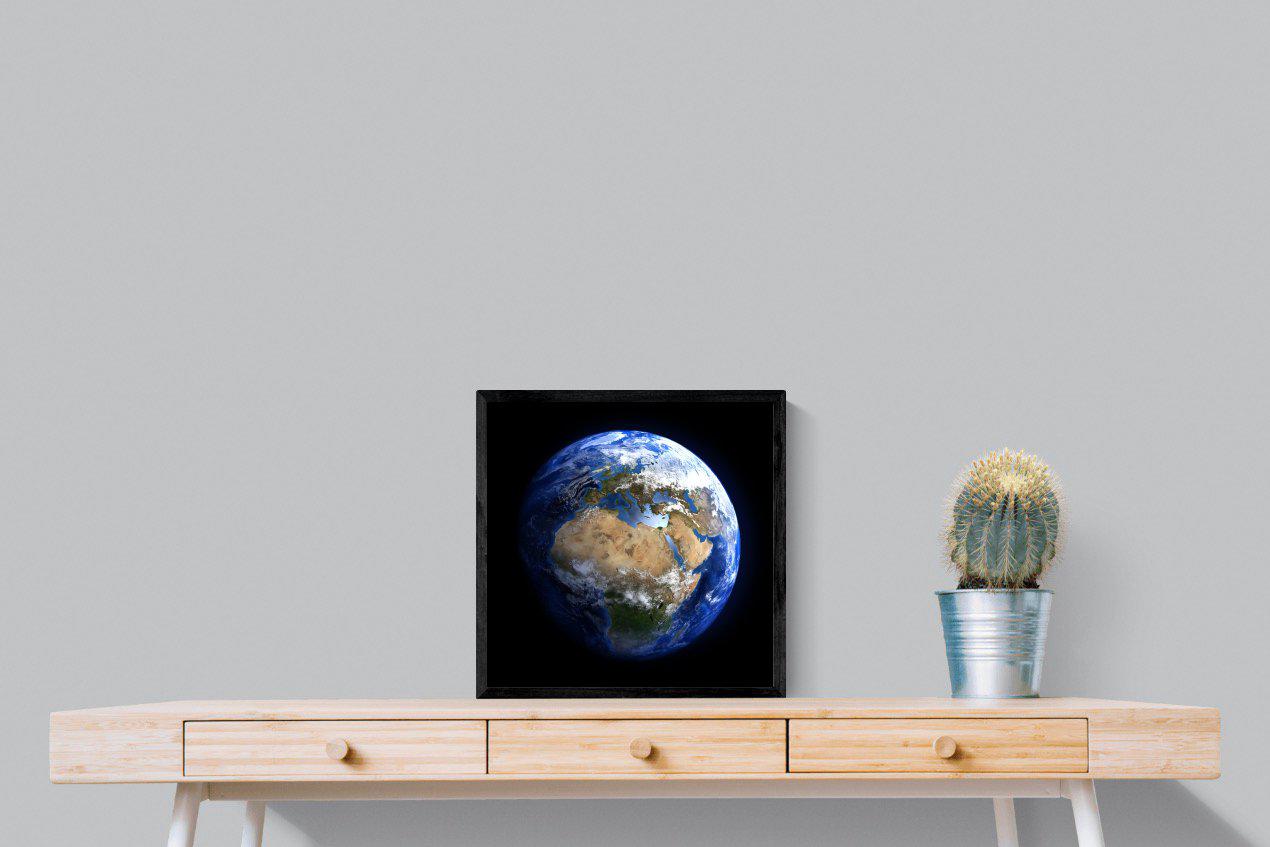 Planet Earth-Wall_Art-50 x 50cm-Mounted Canvas-Black-Pixalot