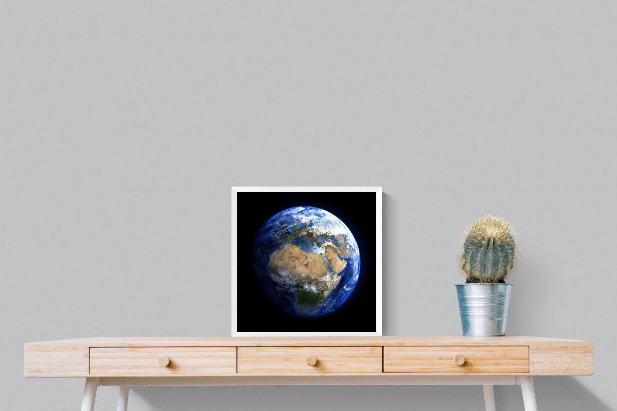 Planet Earth-Wall_Art-50 x 50cm-Mounted Canvas-White-Pixalot