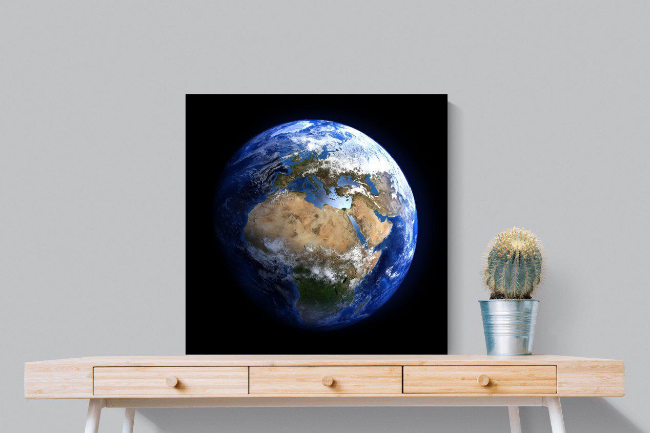Planet Earth-Wall_Art-80 x 80cm-Mounted Canvas-No Frame-Pixalot