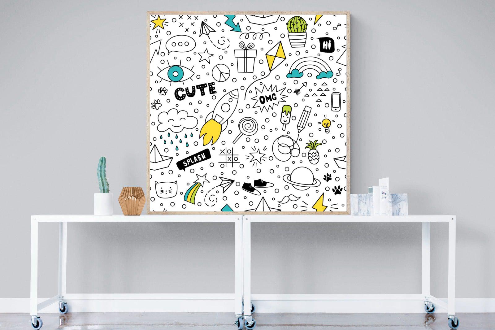 Play Time-Wall_Art-120 x 120cm-Mounted Canvas-Wood-Pixalot
