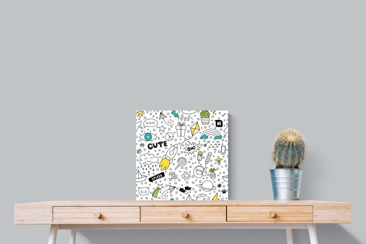 Play Time-Wall_Art-50 x 50cm-Mounted Canvas-No Frame-Pixalot