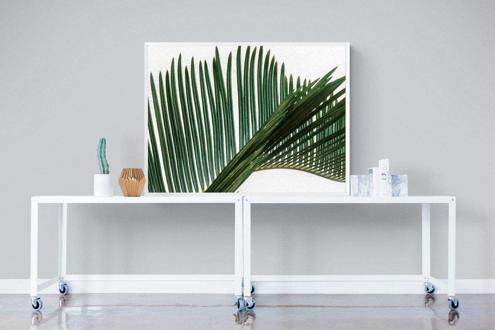 Pointy Frond-Wall_Art-120 x 90cm-Mounted Canvas-White-Pixalot