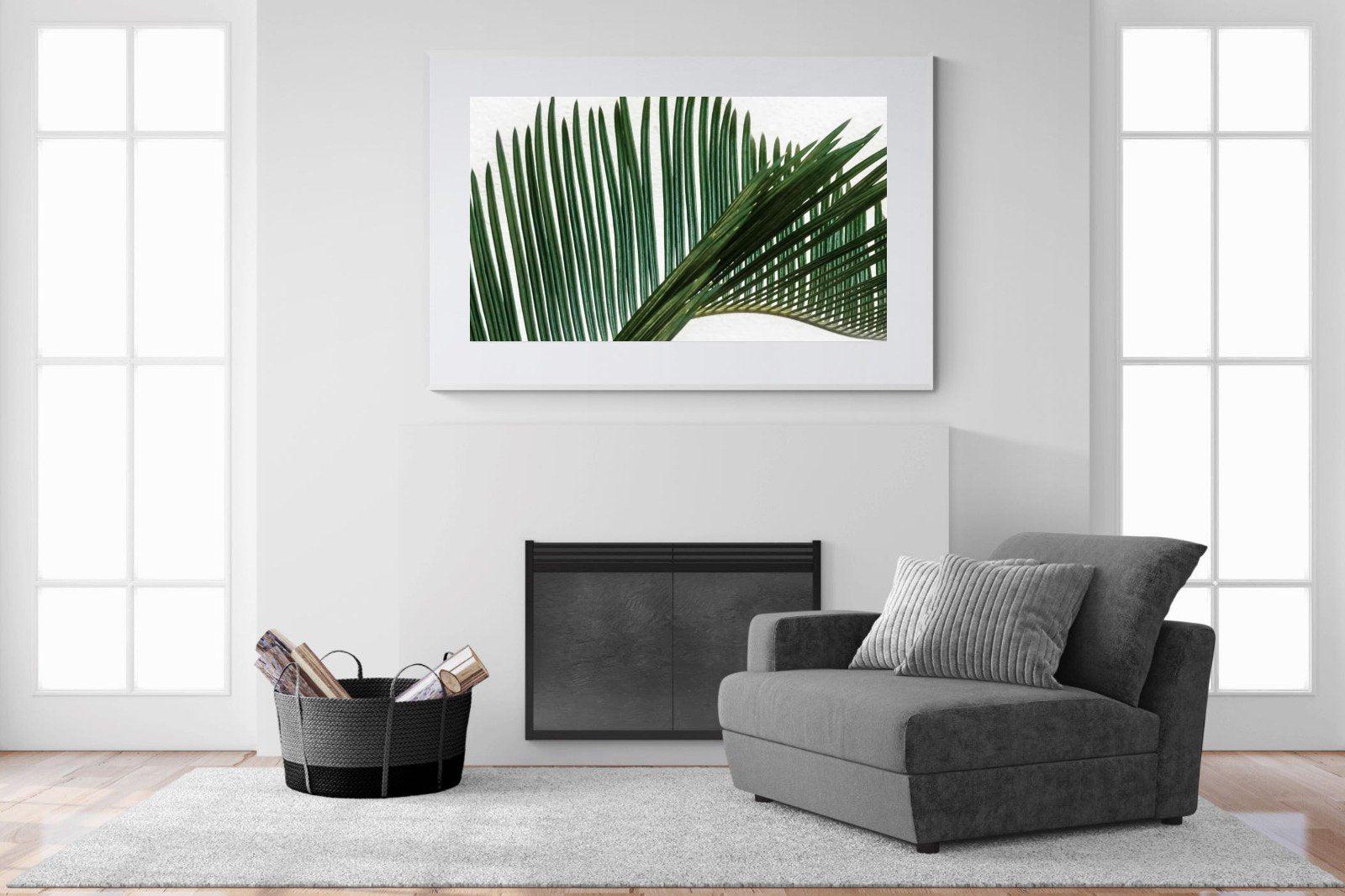 Pointy Frond-Wall_Art-150 x 100cm-Framed Print-White-Pixalot