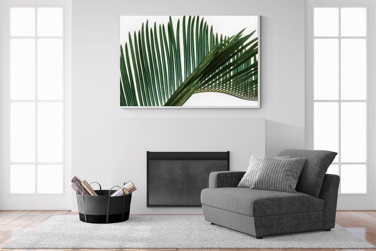 Pointy Frond-Wall_Art-150 x 100cm-Mounted Canvas-White-Pixalot
