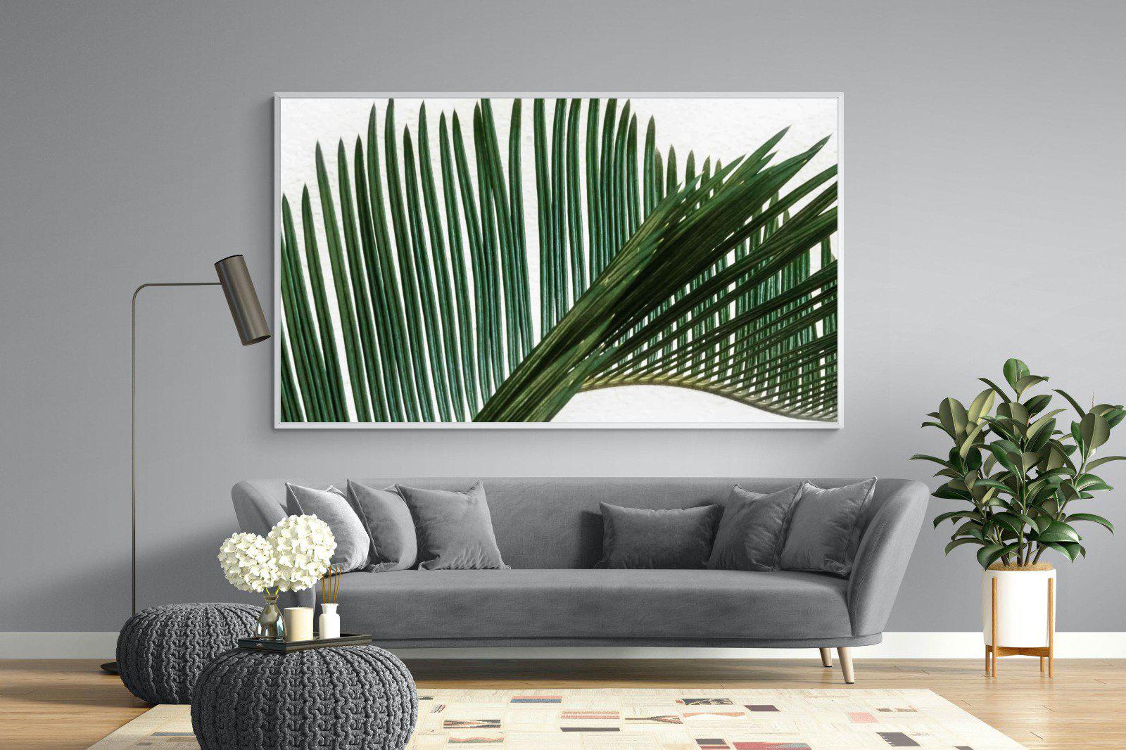 Pointy Frond-Wall_Art-220 x 130cm-Mounted Canvas-White-Pixalot