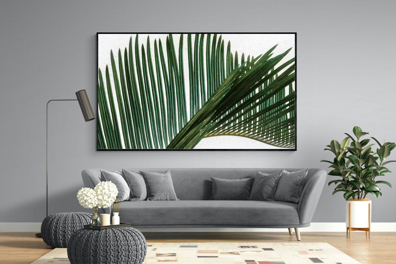 Pointy Frond-Wall_Art-220 x 130cm-Mounted Canvas-Black-Pixalot