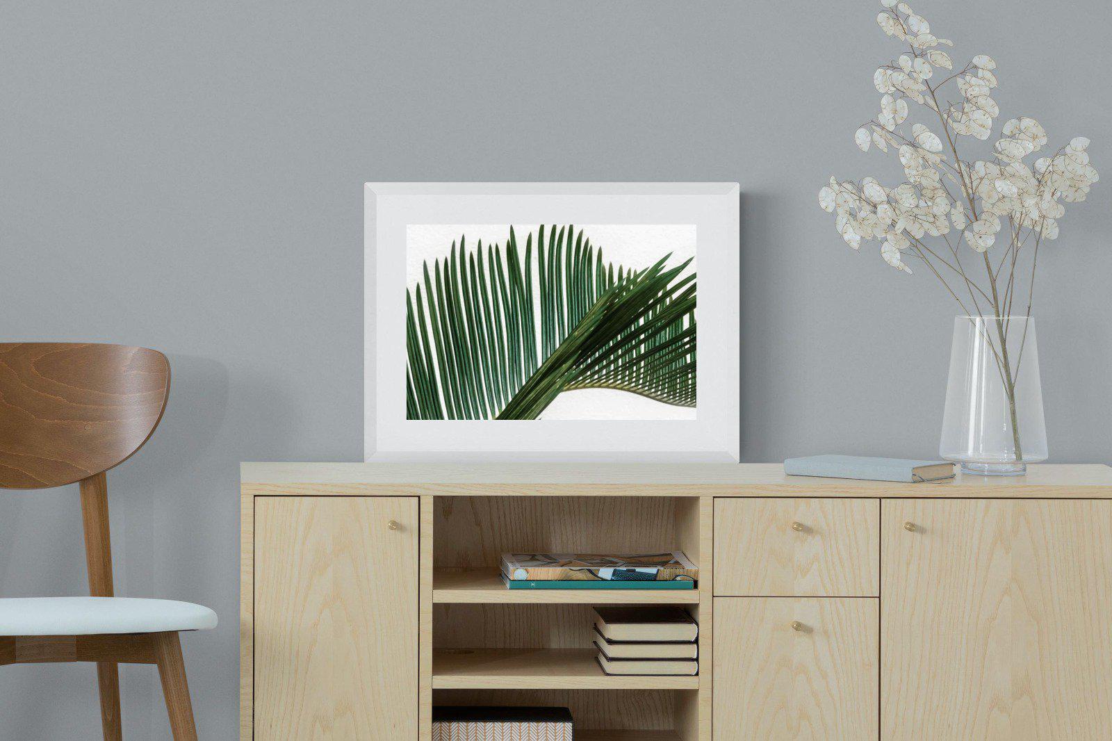 Pointy Frond-Wall_Art-60 x 45cm-Framed Print-White-Pixalot