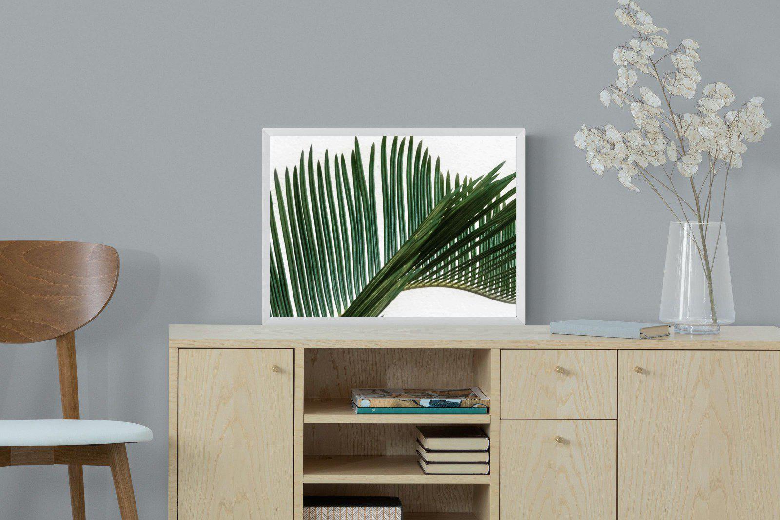 Pointy Frond-Wall_Art-60 x 45cm-Mounted Canvas-White-Pixalot