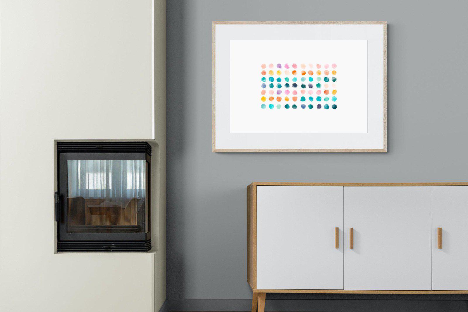 Polkadot-Wall_Art-100 x 75cm-Framed Print-Wood-Pixalot