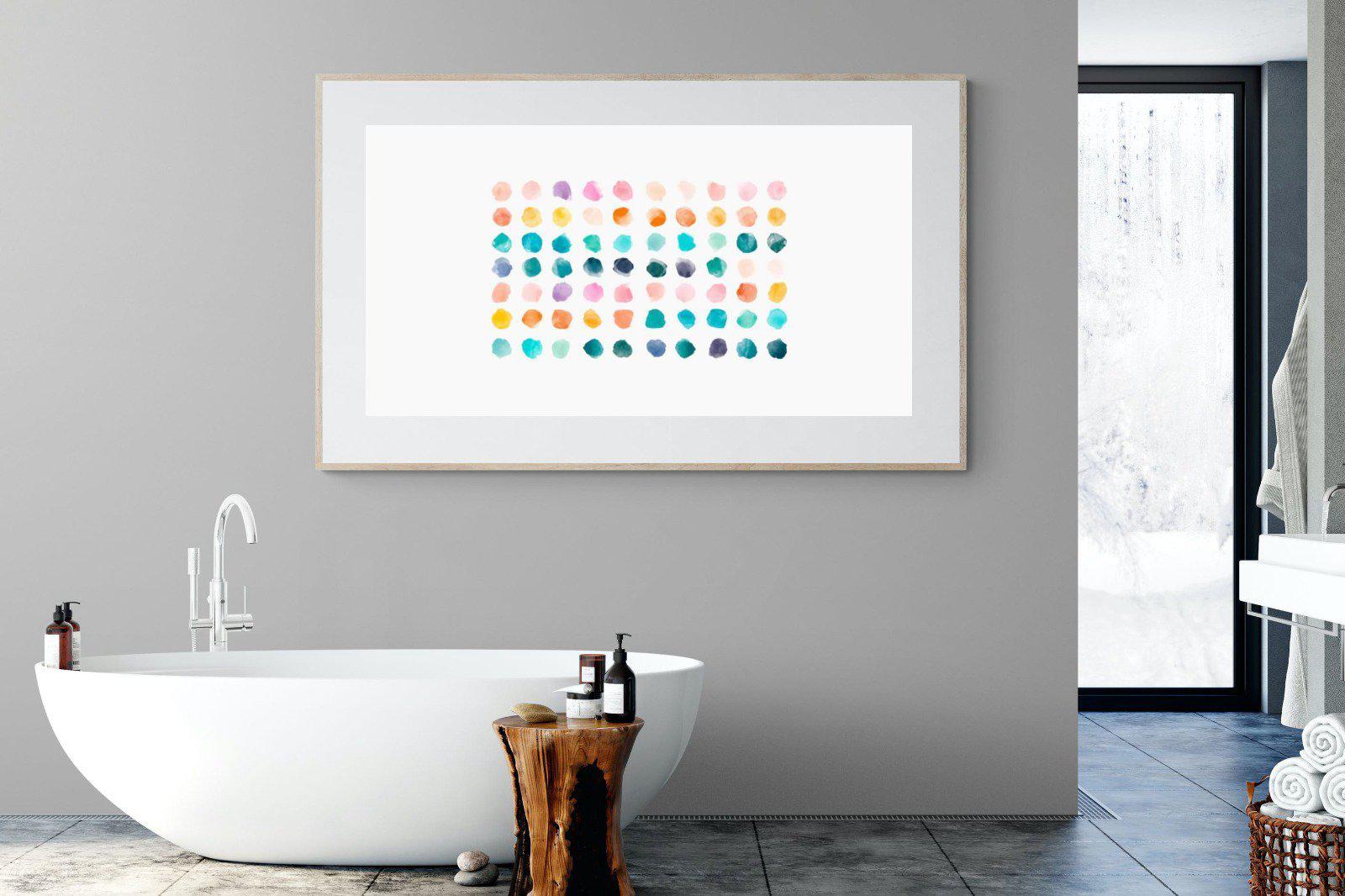 Polkadot-Wall_Art-180 x 110cm-Framed Print-Wood-Pixalot