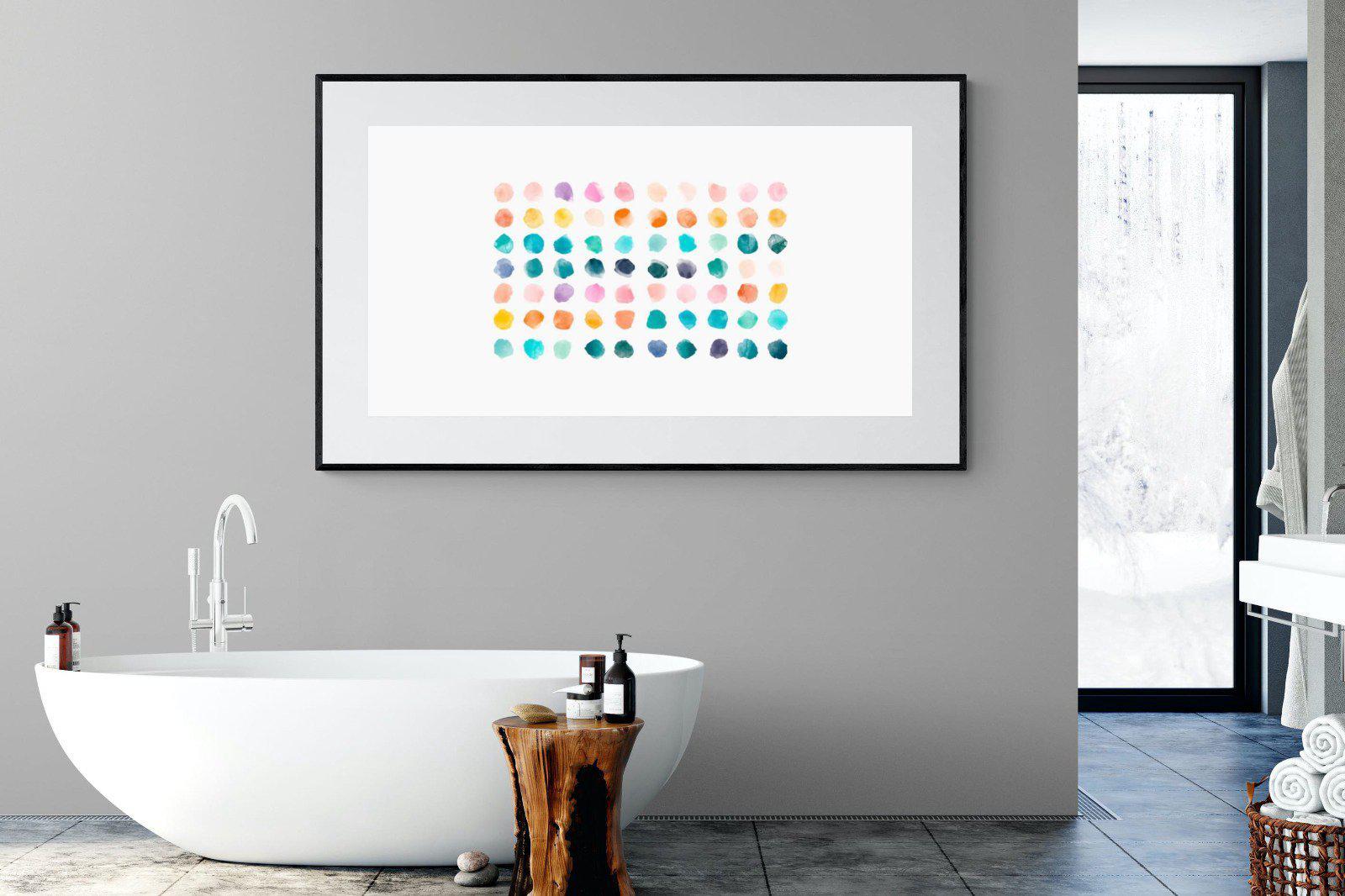 Polkadot-Wall_Art-180 x 110cm-Framed Print-Black-Pixalot