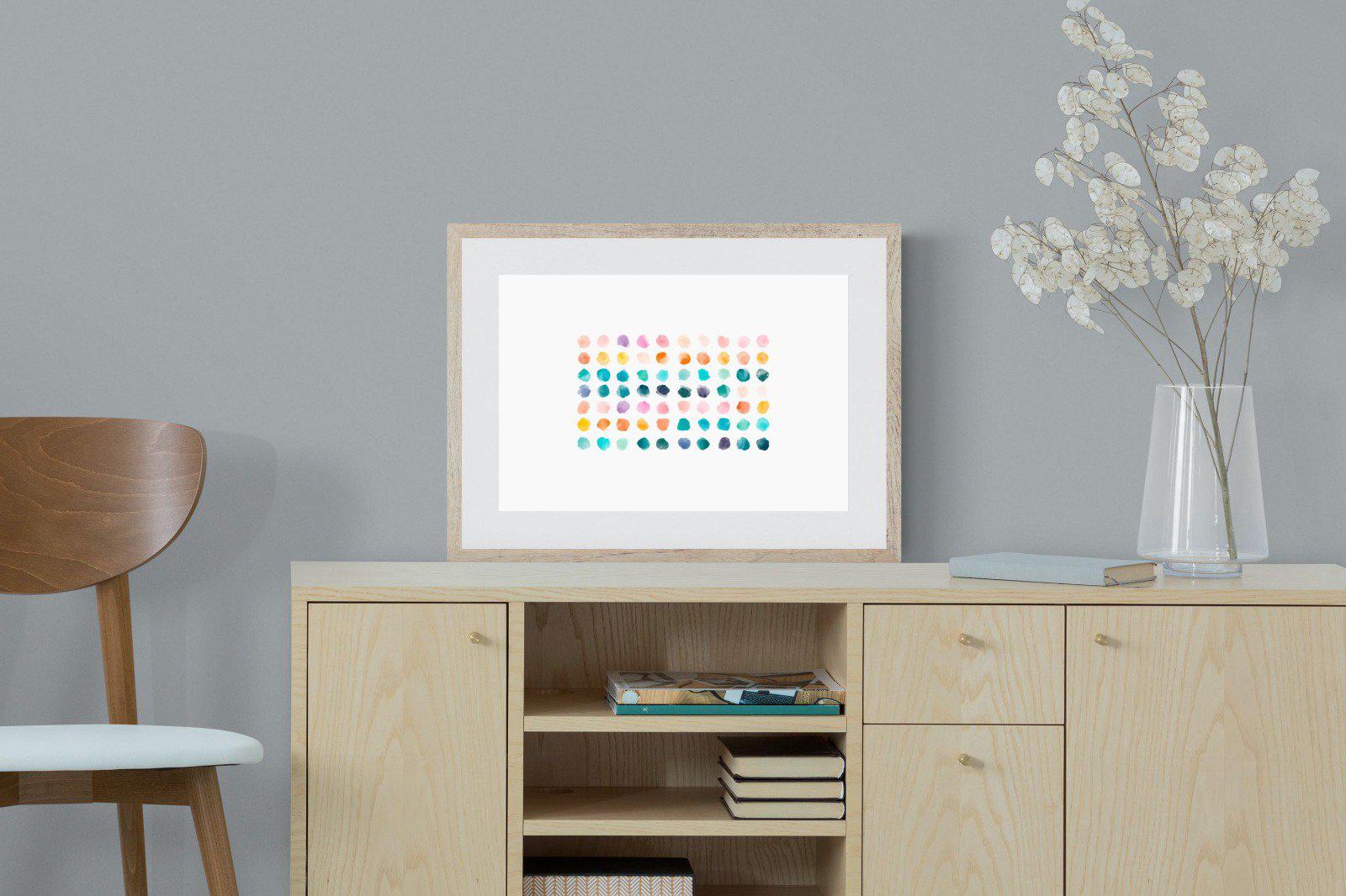 Polkadot-Wall_Art-60 x 45cm-Framed Print-Wood-Pixalot