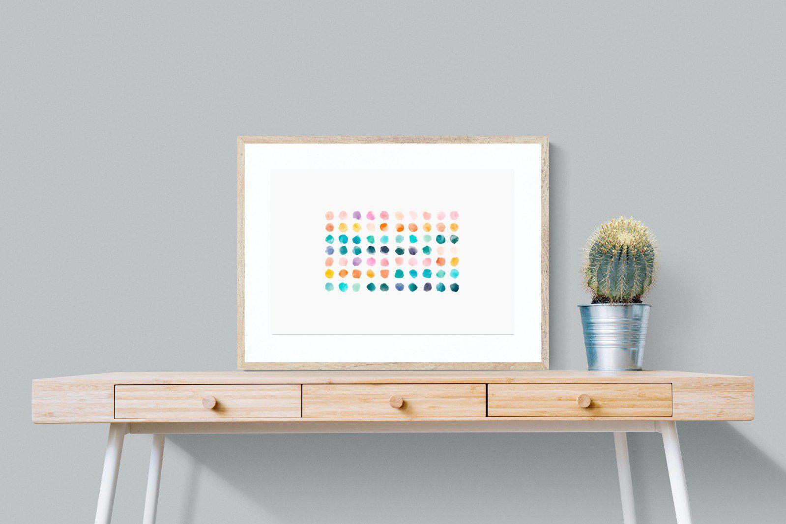 Polkadot-Wall_Art-80 x 60cm-Framed Print-Wood-Pixalot