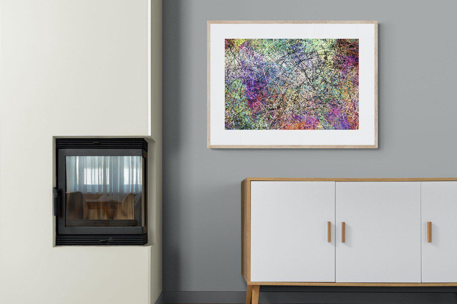 Pollock-Wall_Art-100 x 75cm-Framed Print-Wood-Pixalot