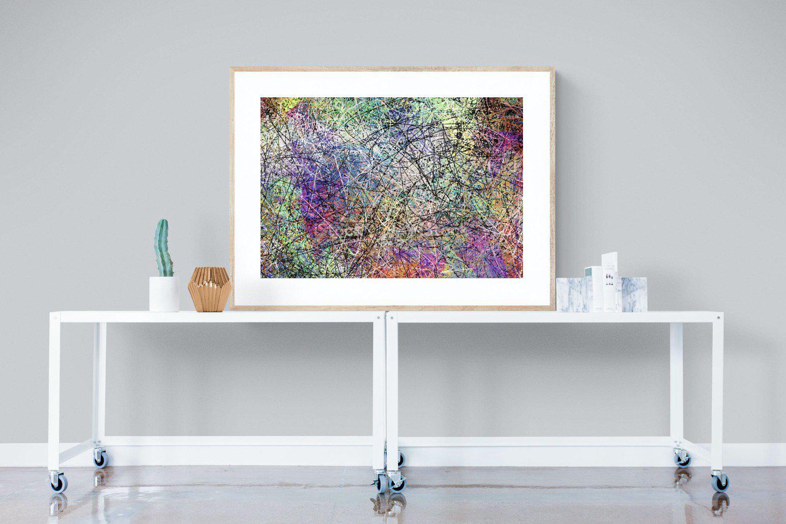 Pollock-Wall_Art-120 x 90cm-Framed Print-Wood-Pixalot