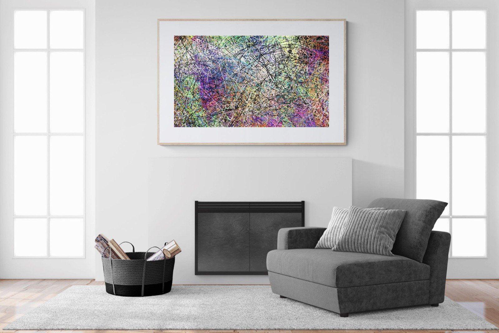Pollock-Wall_Art-150 x 100cm-Framed Print-Wood-Pixalot