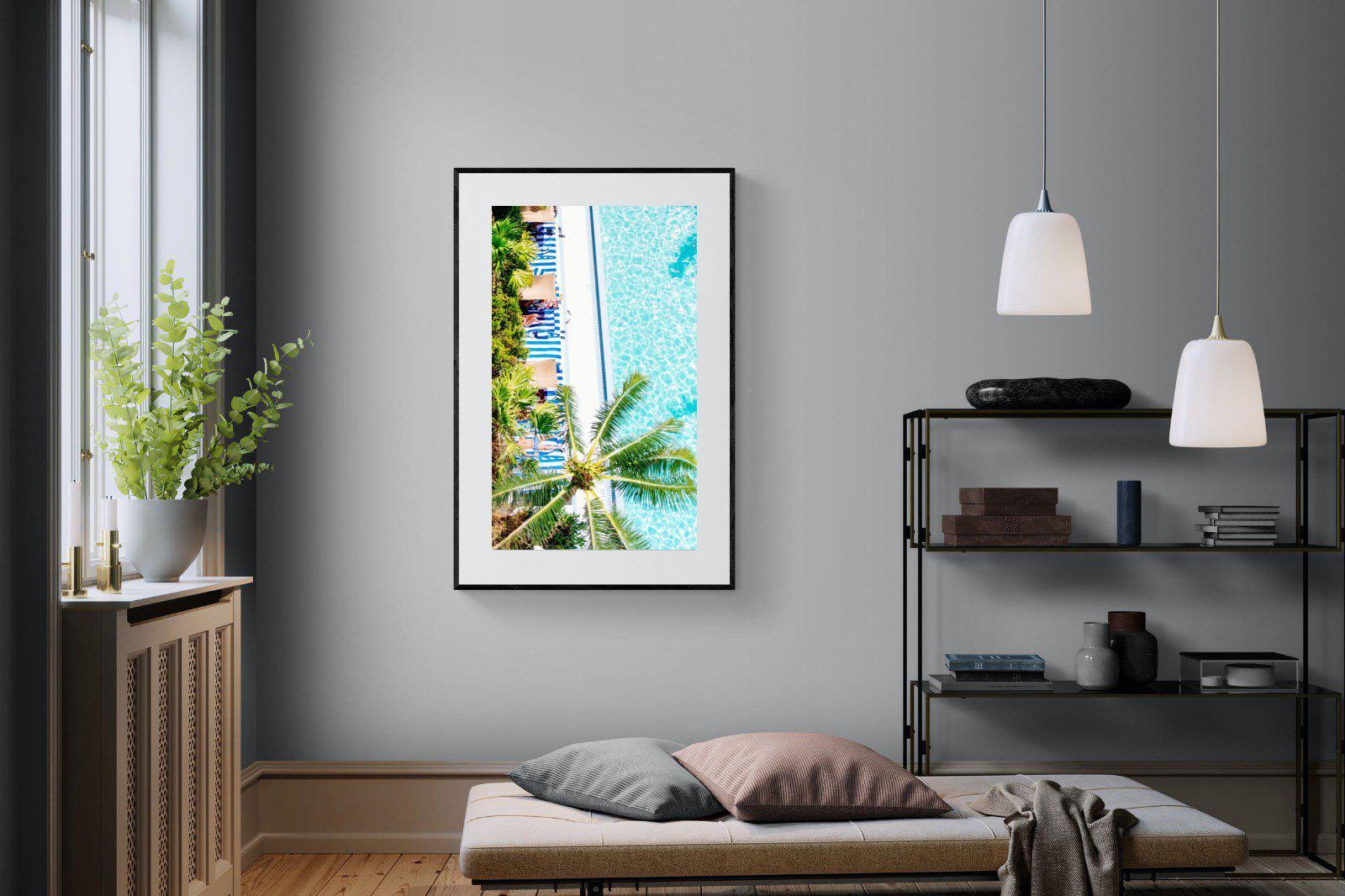 Poolside-Wall_Art-100 x 150cm-Framed Print-Black-Pixalot