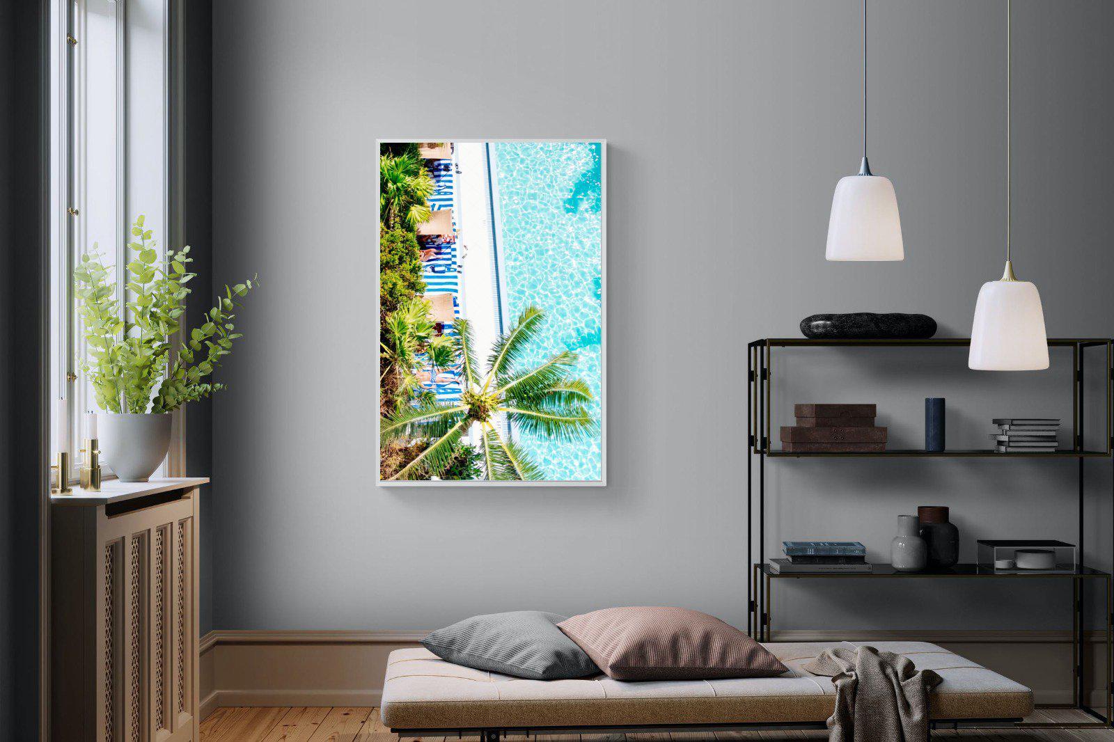 Poolside-Wall_Art-100 x 150cm-Mounted Canvas-White-Pixalot