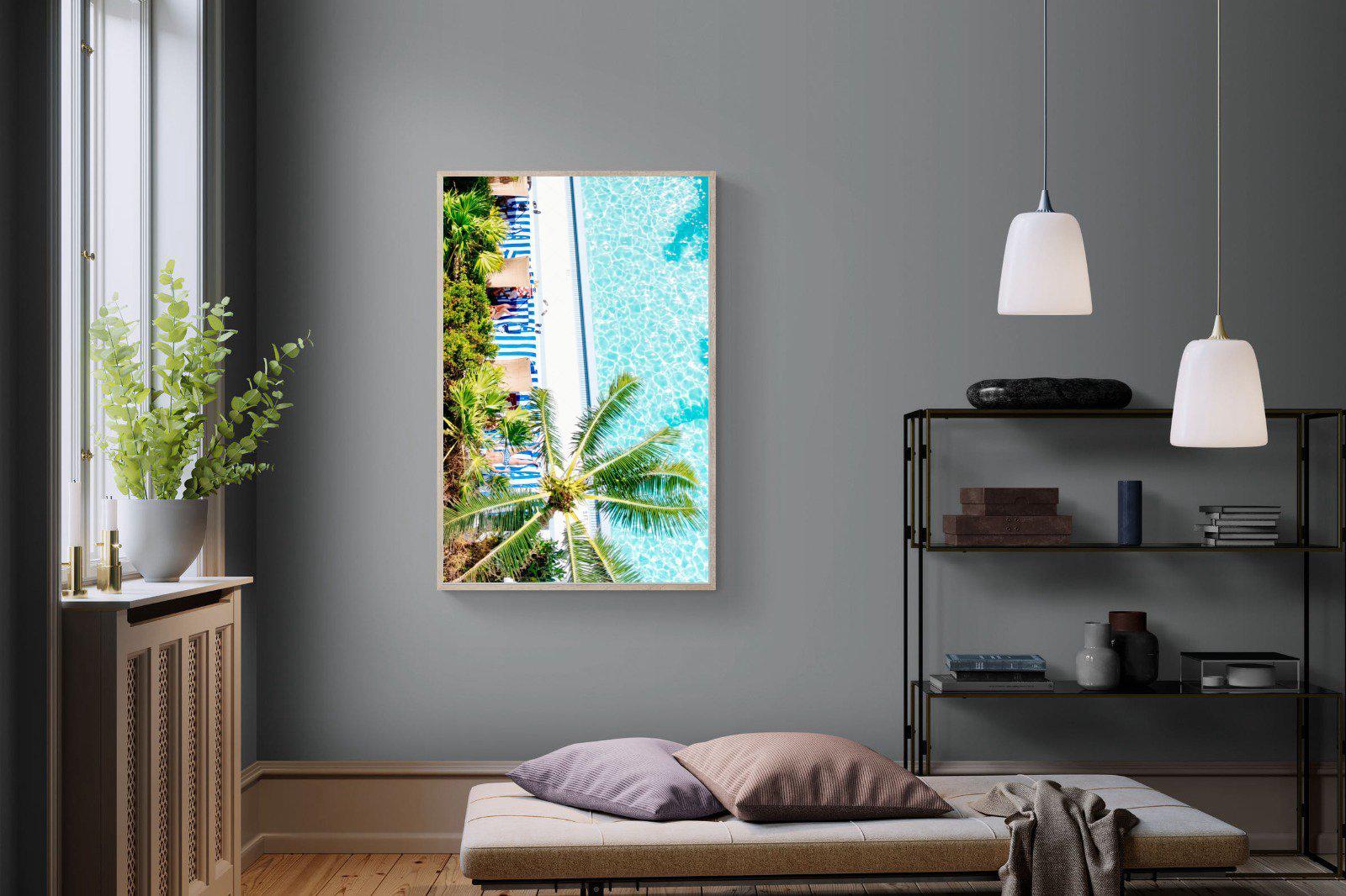 Poolside-Wall_Art-100 x 150cm-Mounted Canvas-Wood-Pixalot