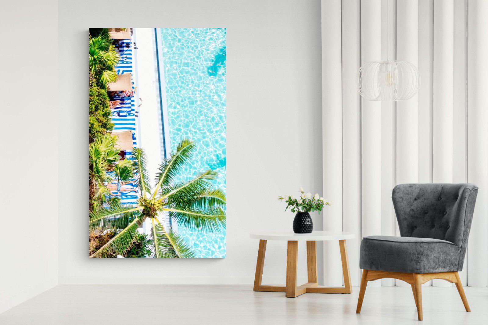 Poolside-Wall_Art-130 x 220cm-Mounted Canvas-No Frame-Pixalot