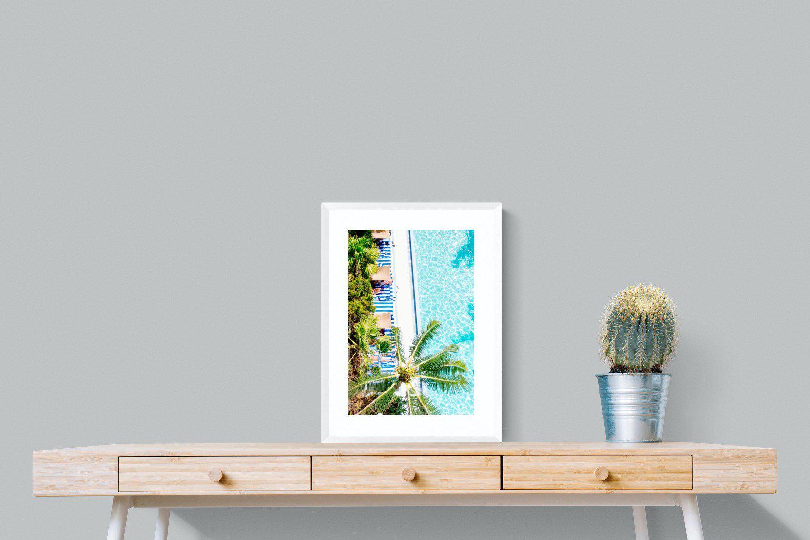 Poolside-Wall_Art-45 x 60cm-Framed Print-White-Pixalot
