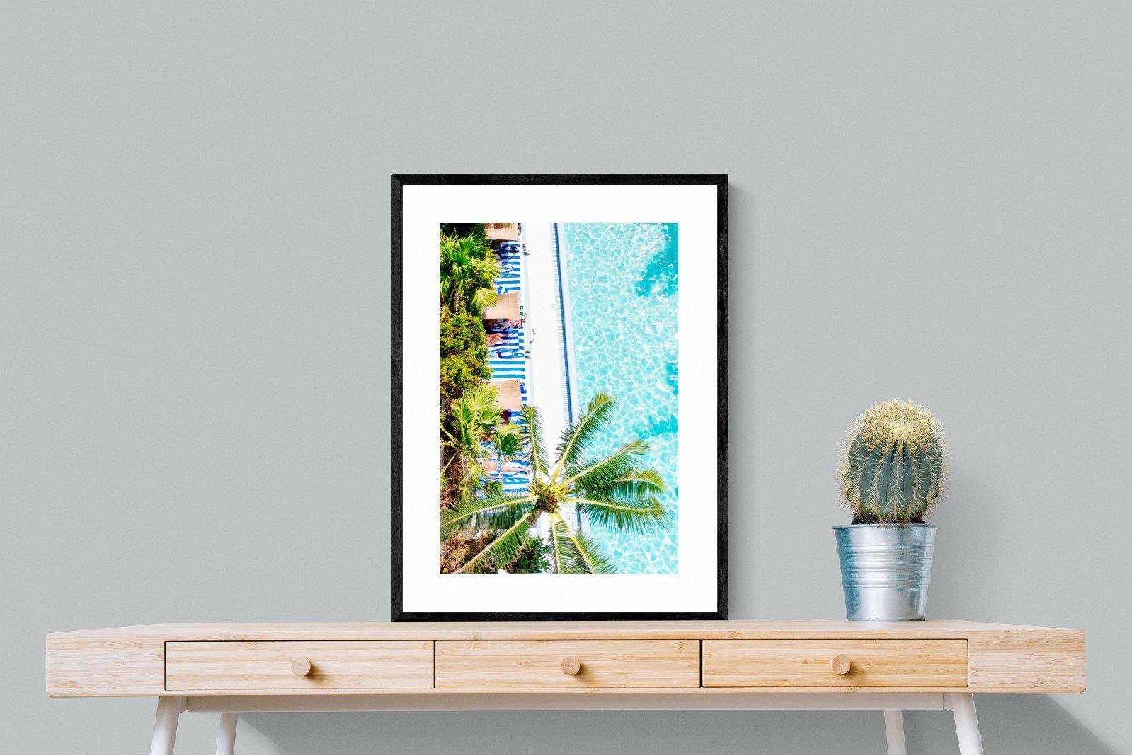 Poolside-Wall_Art-60 x 80cm-Framed Print-Black-Pixalot
