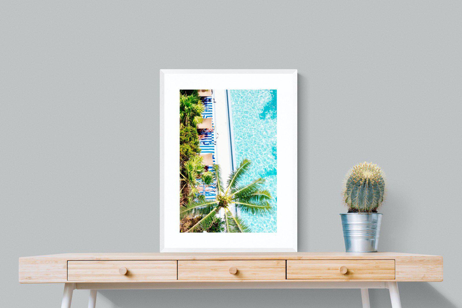 Poolside-Wall_Art-60 x 80cm-Framed Print-White-Pixalot