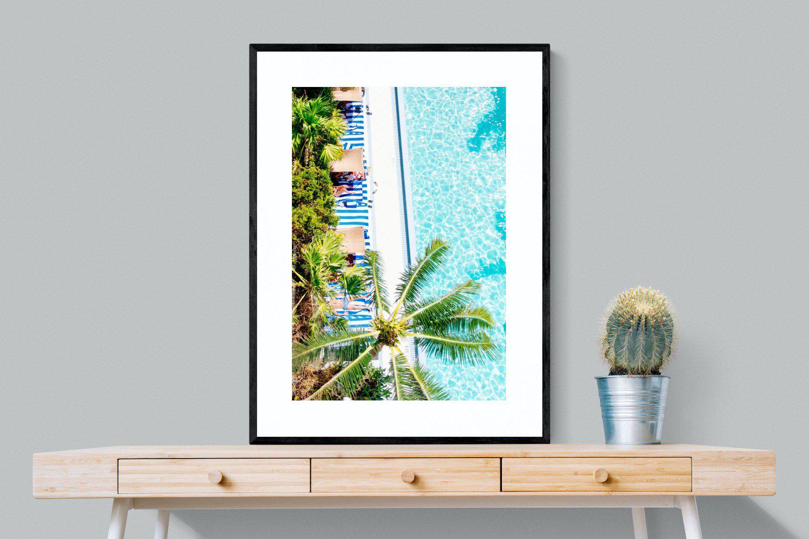 Poolside-Wall_Art-75 x 100cm-Framed Print-Black-Pixalot