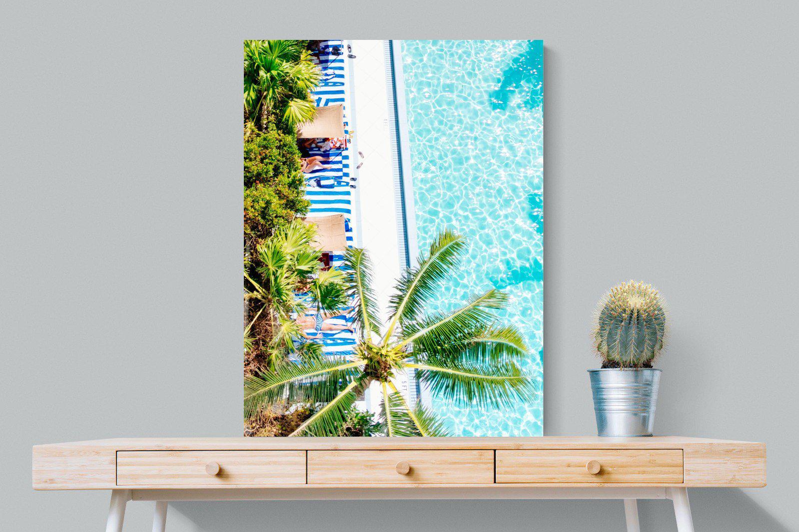 Poolside-Wall_Art-75 x 100cm-Mounted Canvas-No Frame-Pixalot