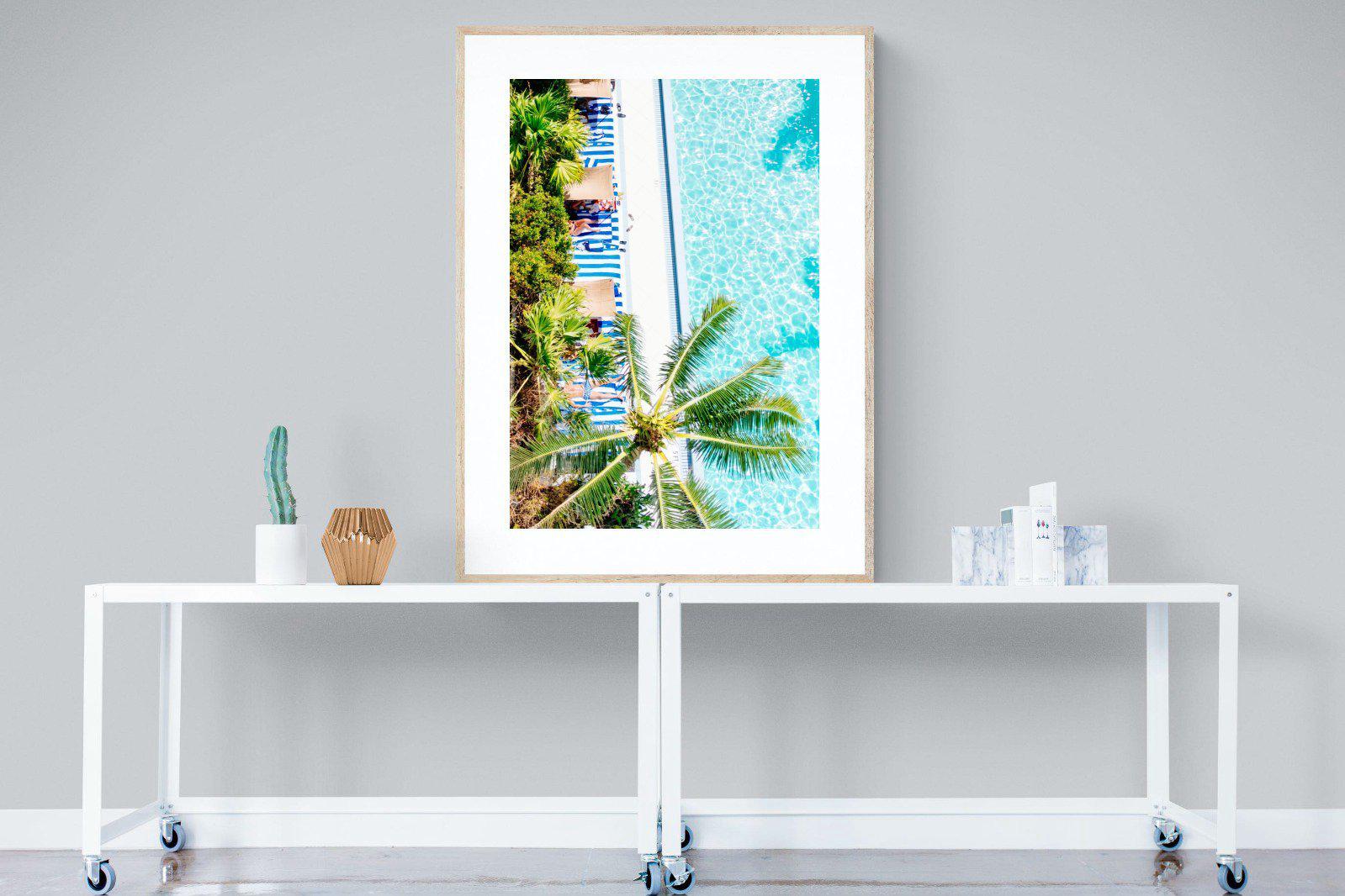 Poolside-Wall_Art-90 x 120cm-Framed Print-Wood-Pixalot