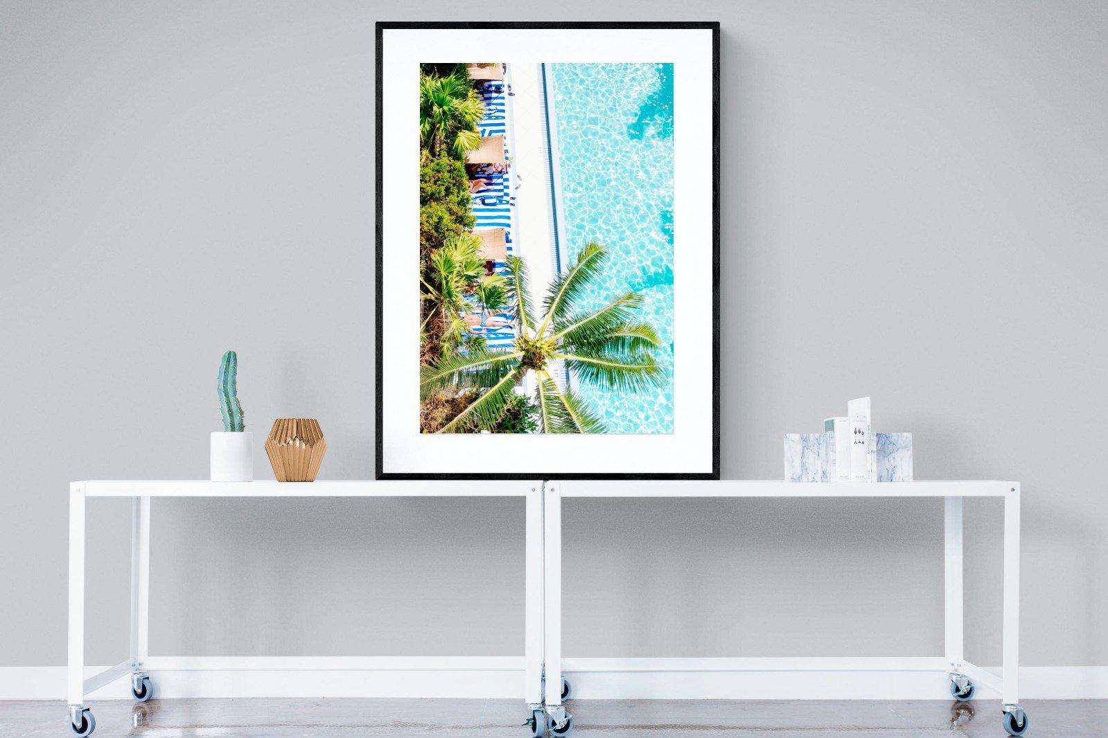 Poolside-Wall_Art-90 x 120cm-Framed Print-Black-Pixalot