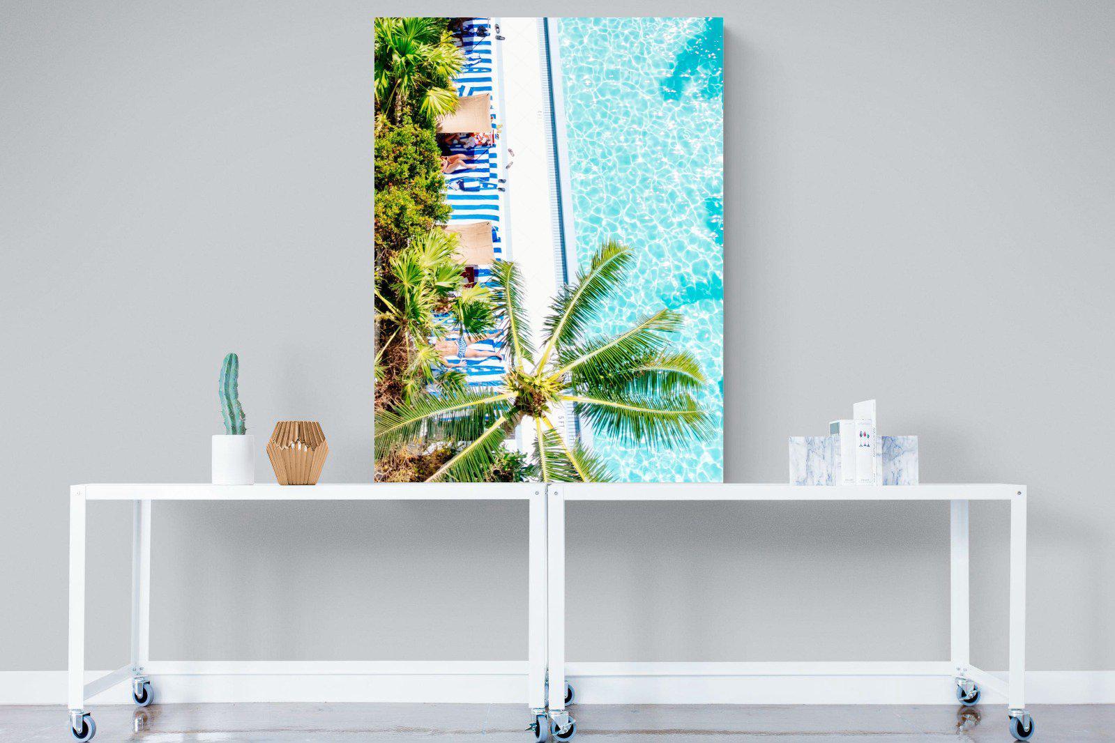 Poolside-Wall_Art-90 x 120cm-Mounted Canvas-No Frame-Pixalot