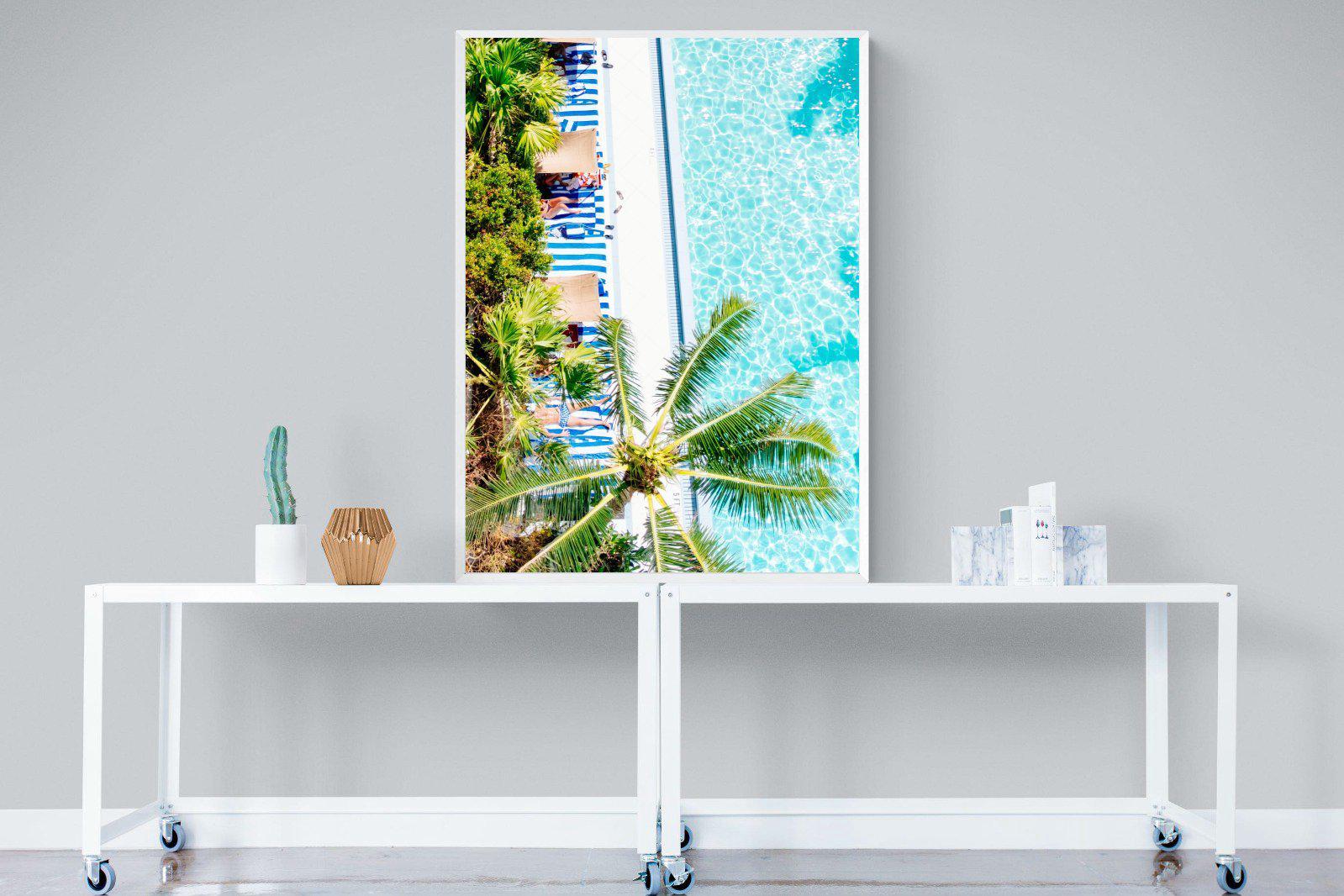 Poolside-Wall_Art-90 x 120cm-Mounted Canvas-White-Pixalot