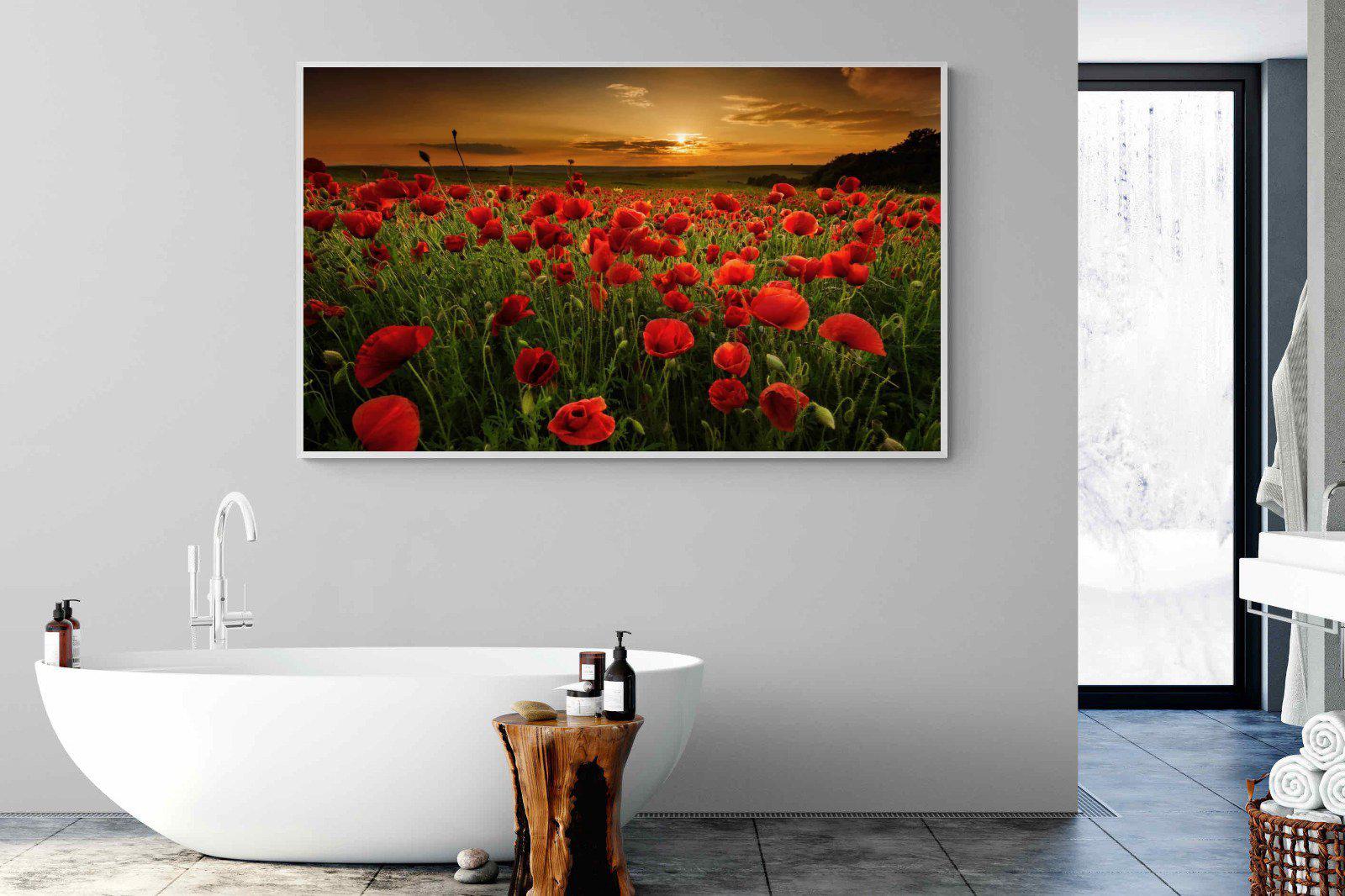 Poppy Fields-Wall_Art-180 x 110cm-Mounted Canvas-White-Pixalot
