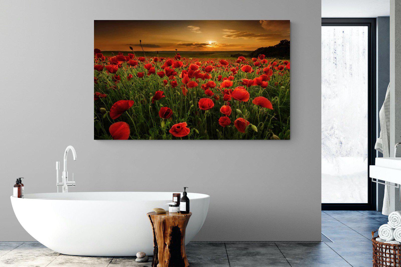 Poppy Fields-Wall_Art-180 x 110cm-Mounted Canvas-No Frame-Pixalot