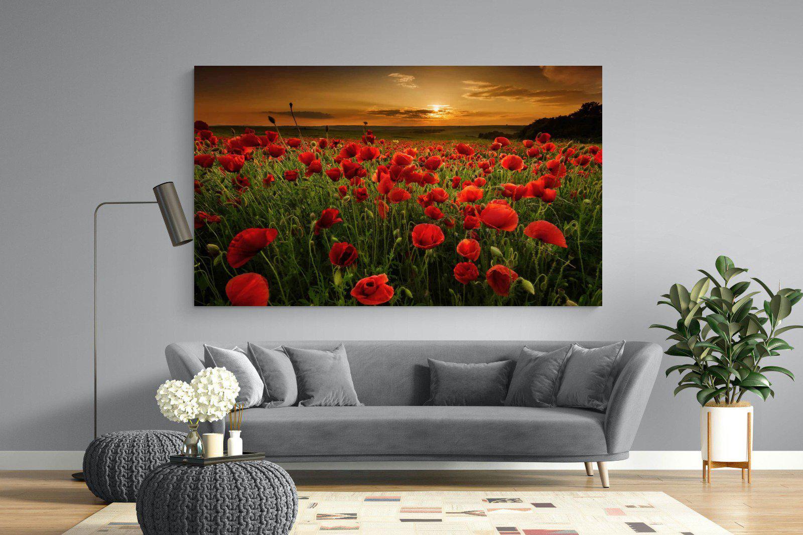 Poppy Fields-Wall_Art-220 x 130cm-Mounted Canvas-No Frame-Pixalot