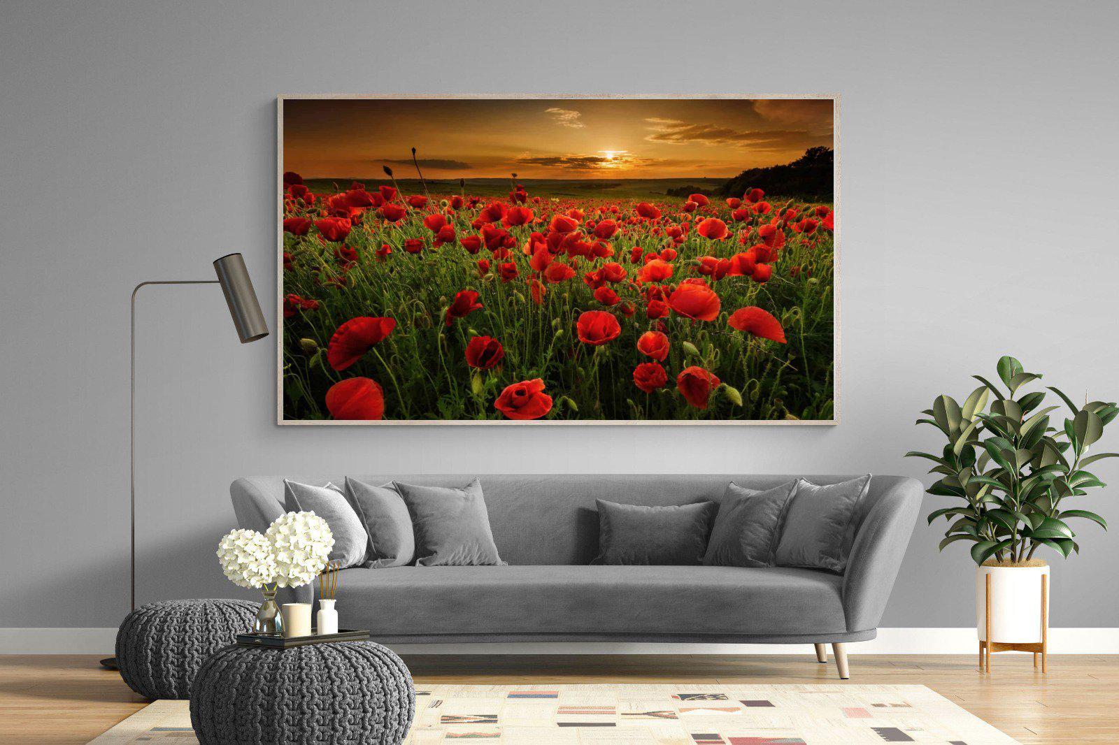 Poppy Fields-Wall_Art-220 x 130cm-Mounted Canvas-Wood-Pixalot
