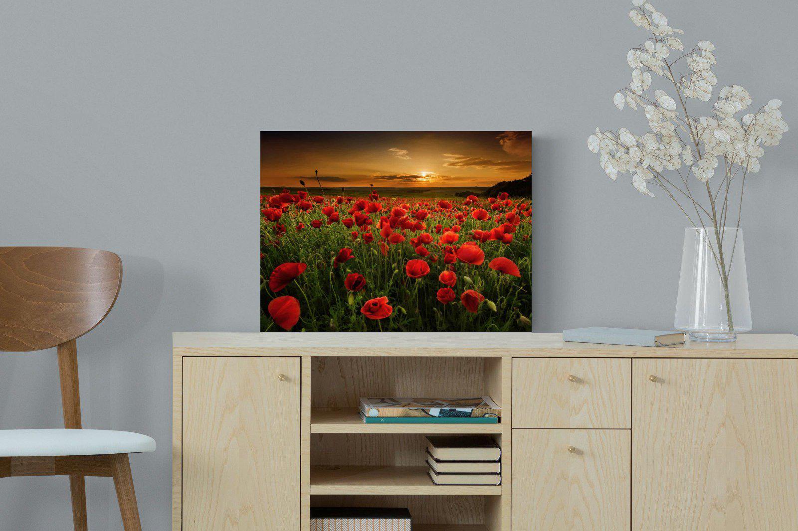 Poppy Fields-Wall_Art-60 x 45cm-Mounted Canvas-No Frame-Pixalot