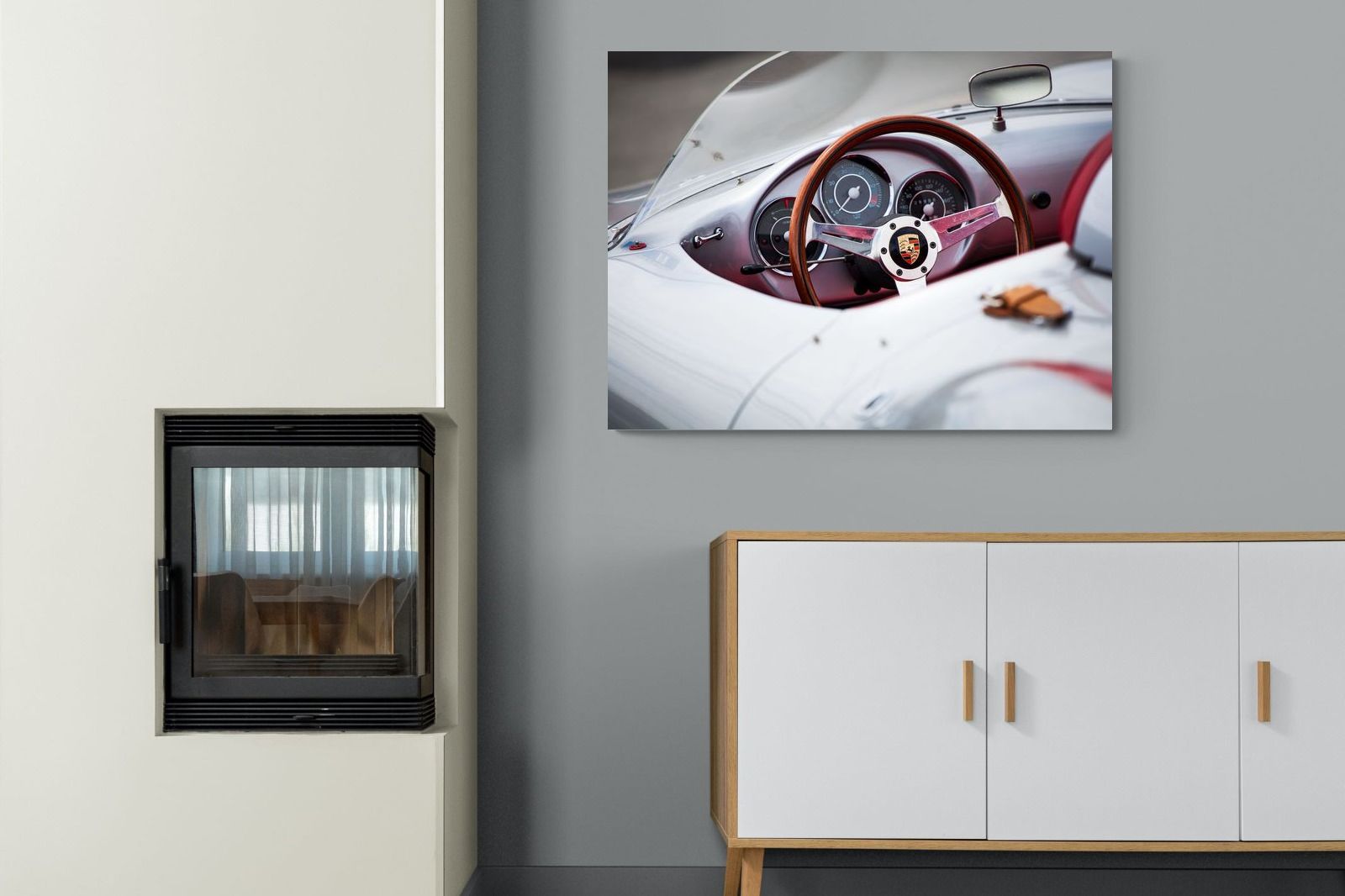 Porsche 550 Spyder-Wall_Art-100 x 75cm-Mounted Canvas-No Frame-Pixalot