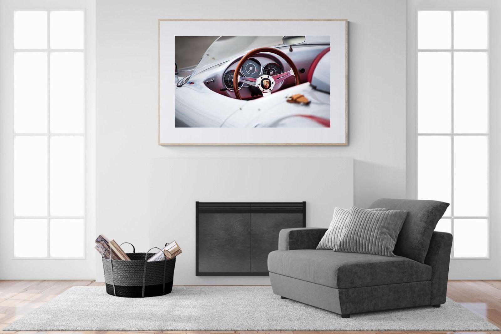Porsche 550 Spyder-Wall_Art-150 x 100cm-Framed Print-Wood-Pixalot