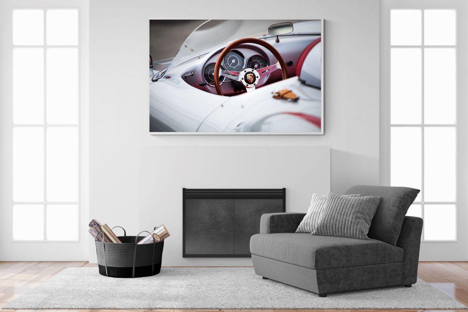 Porsche 550 Spyder-Wall_Art-150 x 100cm-Mounted Canvas-White-Pixalot