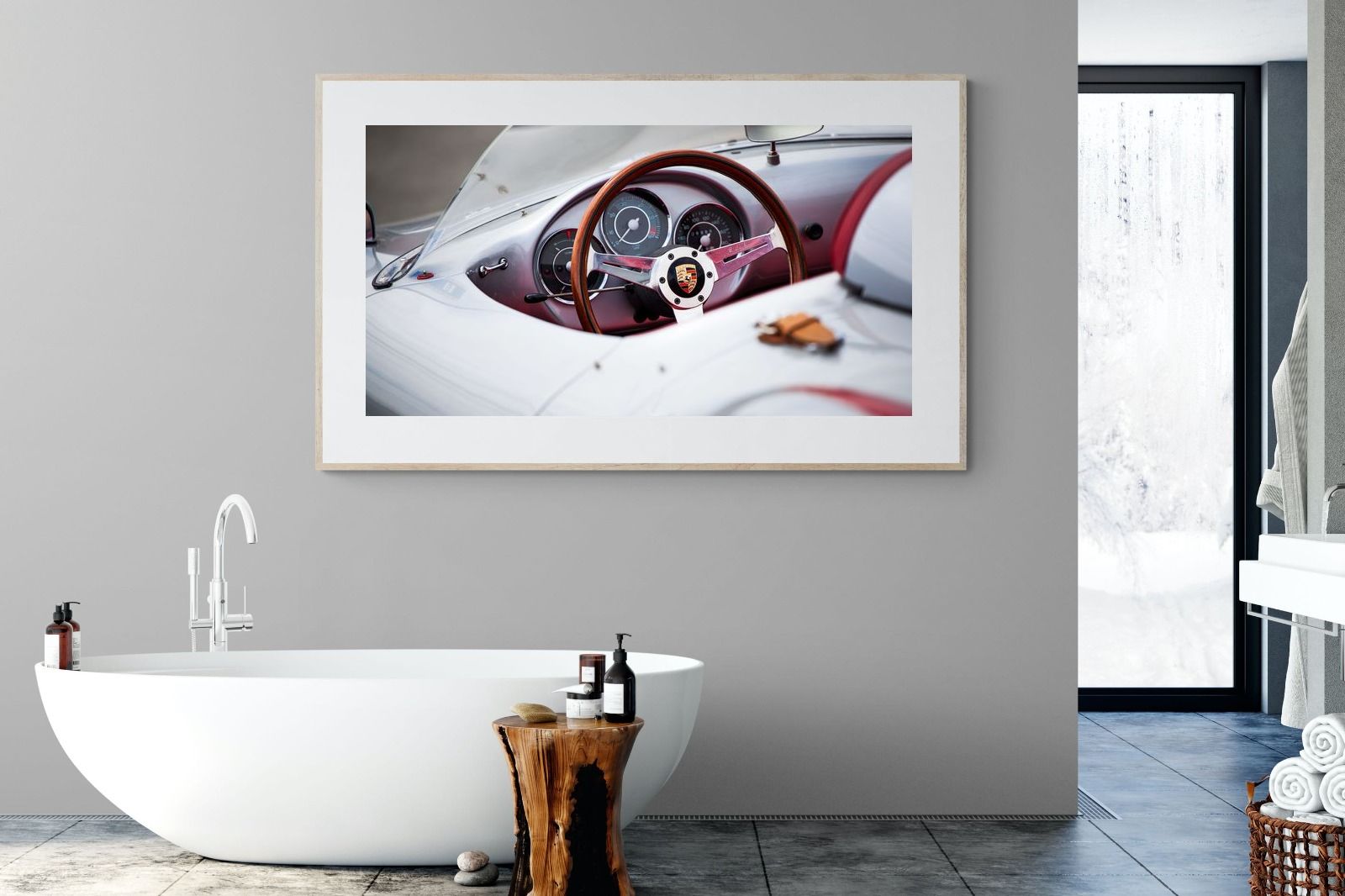 Porsche 550 Spyder-Wall_Art-180 x 110cm-Framed Print-Wood-Pixalot