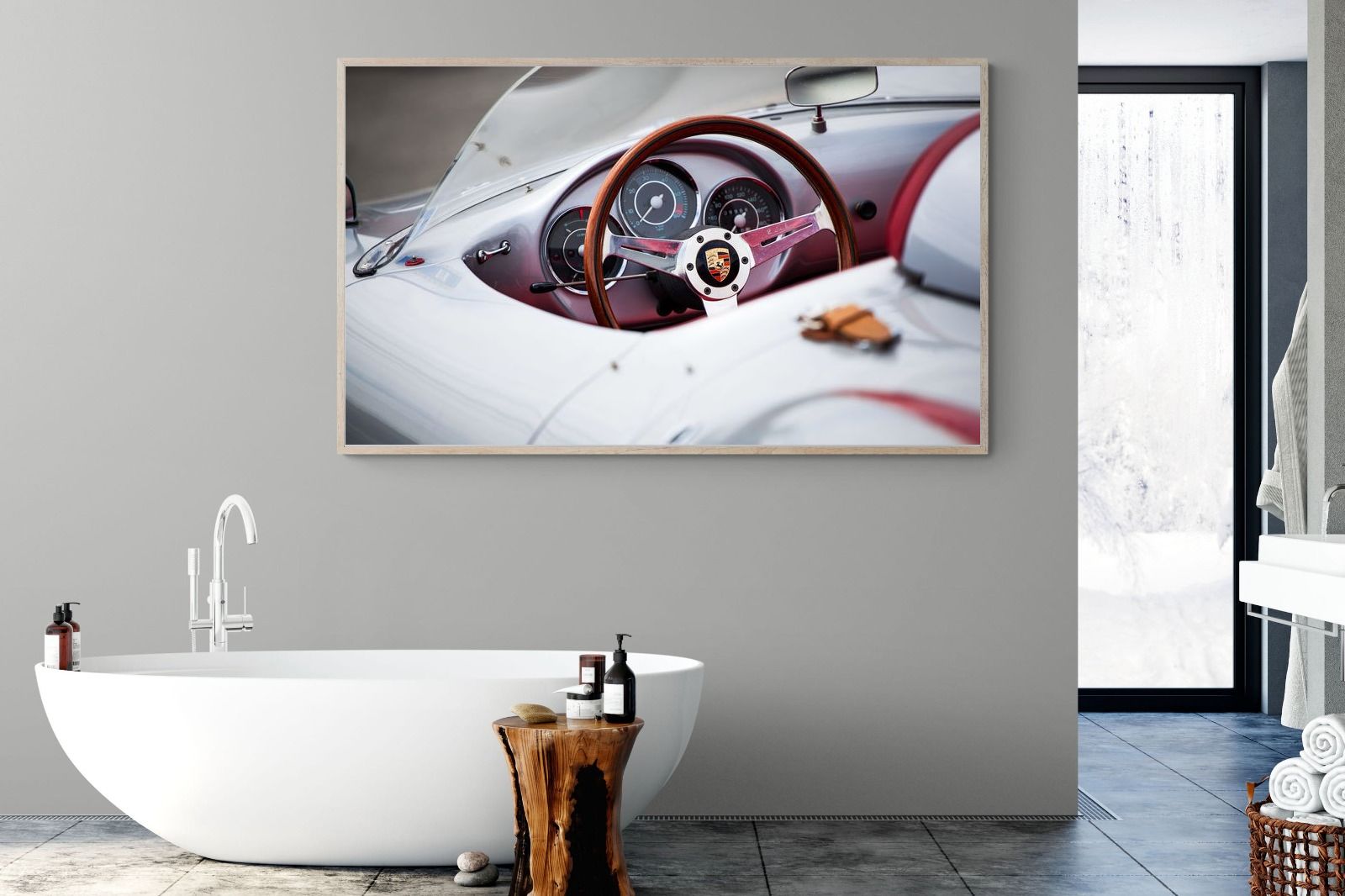 Porsche 550 Spyder-Wall_Art-180 x 110cm-Mounted Canvas-Wood-Pixalot