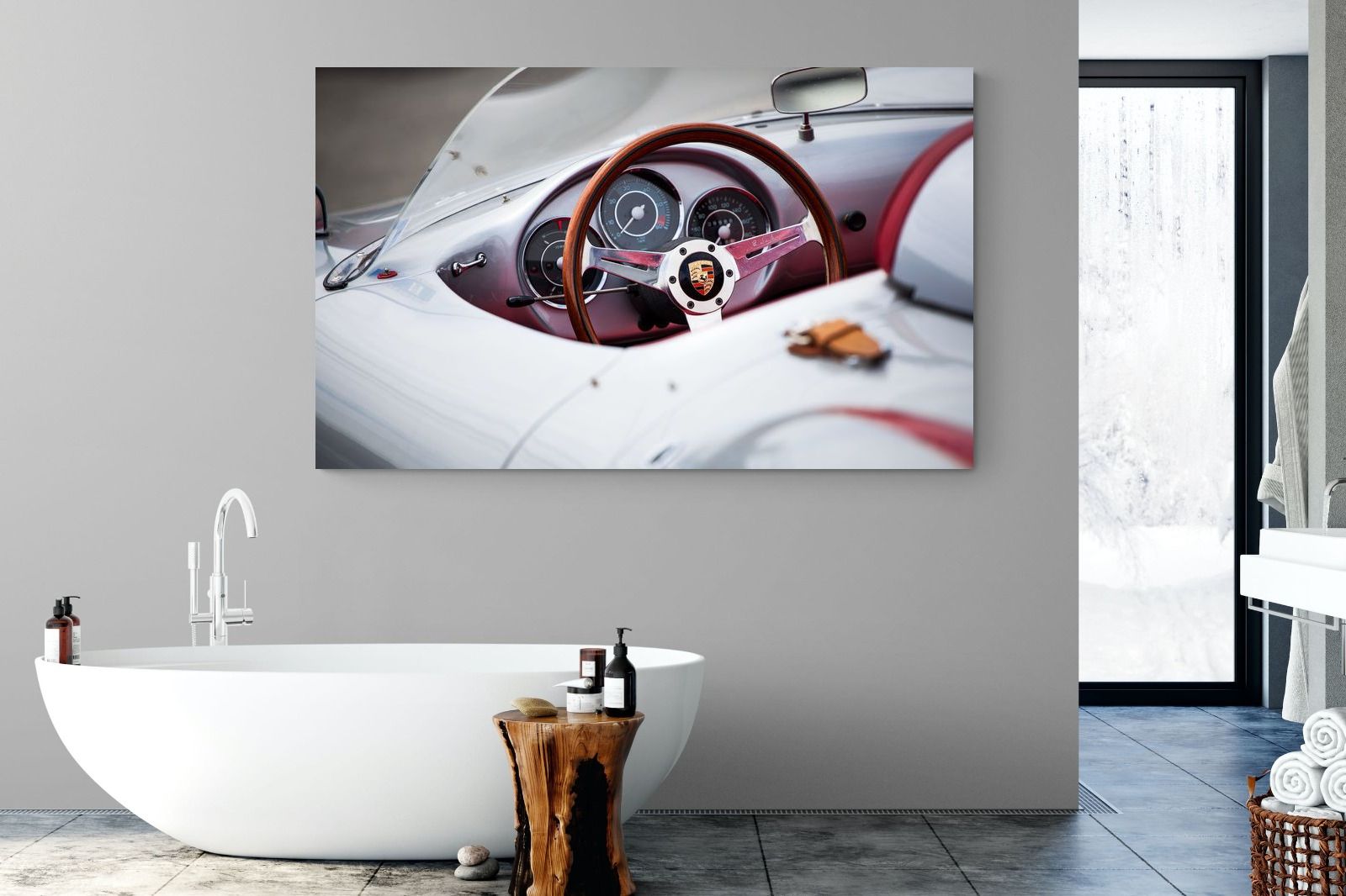Porsche 550 Spyder-Wall_Art-180 x 110cm-Mounted Canvas-No Frame-Pixalot