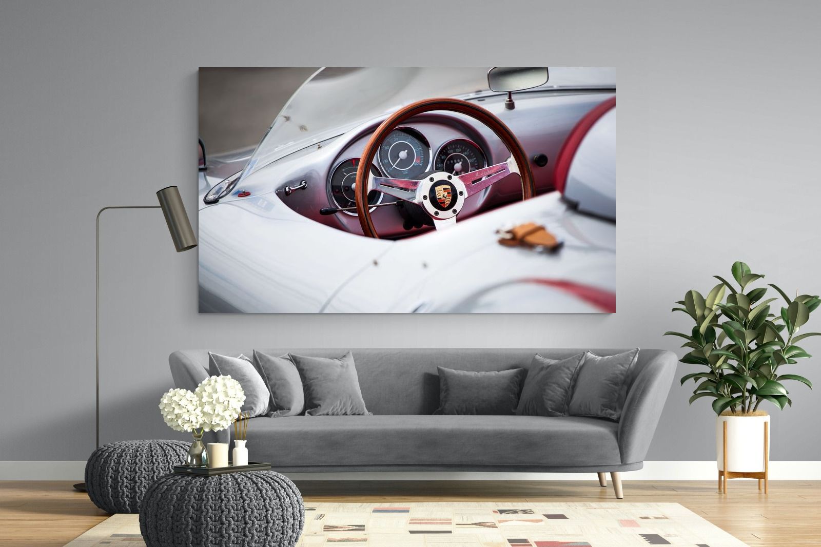 Porsche 550 Spyder-Wall_Art-220 x 130cm-Mounted Canvas-No Frame-Pixalot