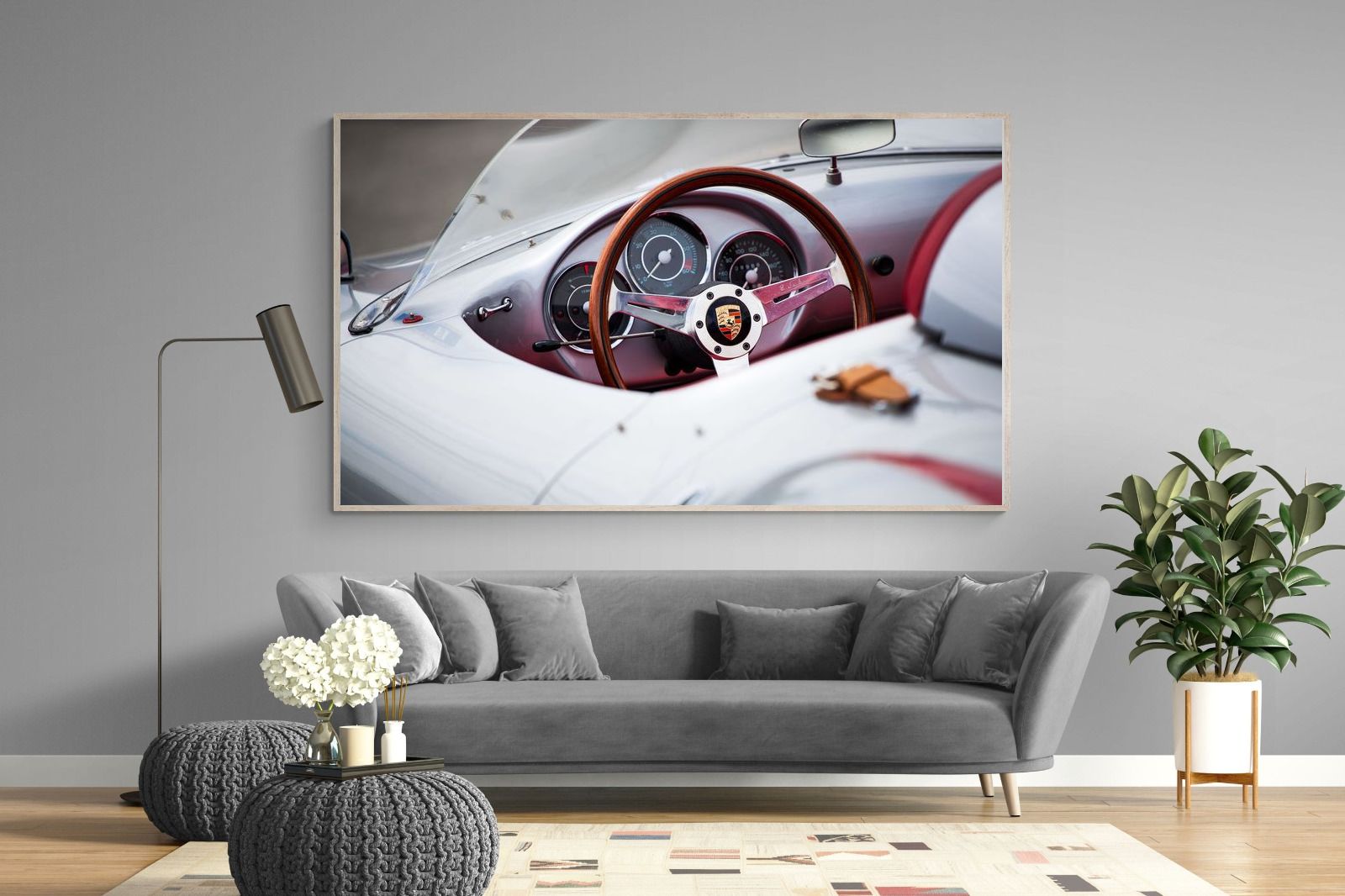 Porsche 550 Spyder-Wall_Art-220 x 130cm-Mounted Canvas-Wood-Pixalot