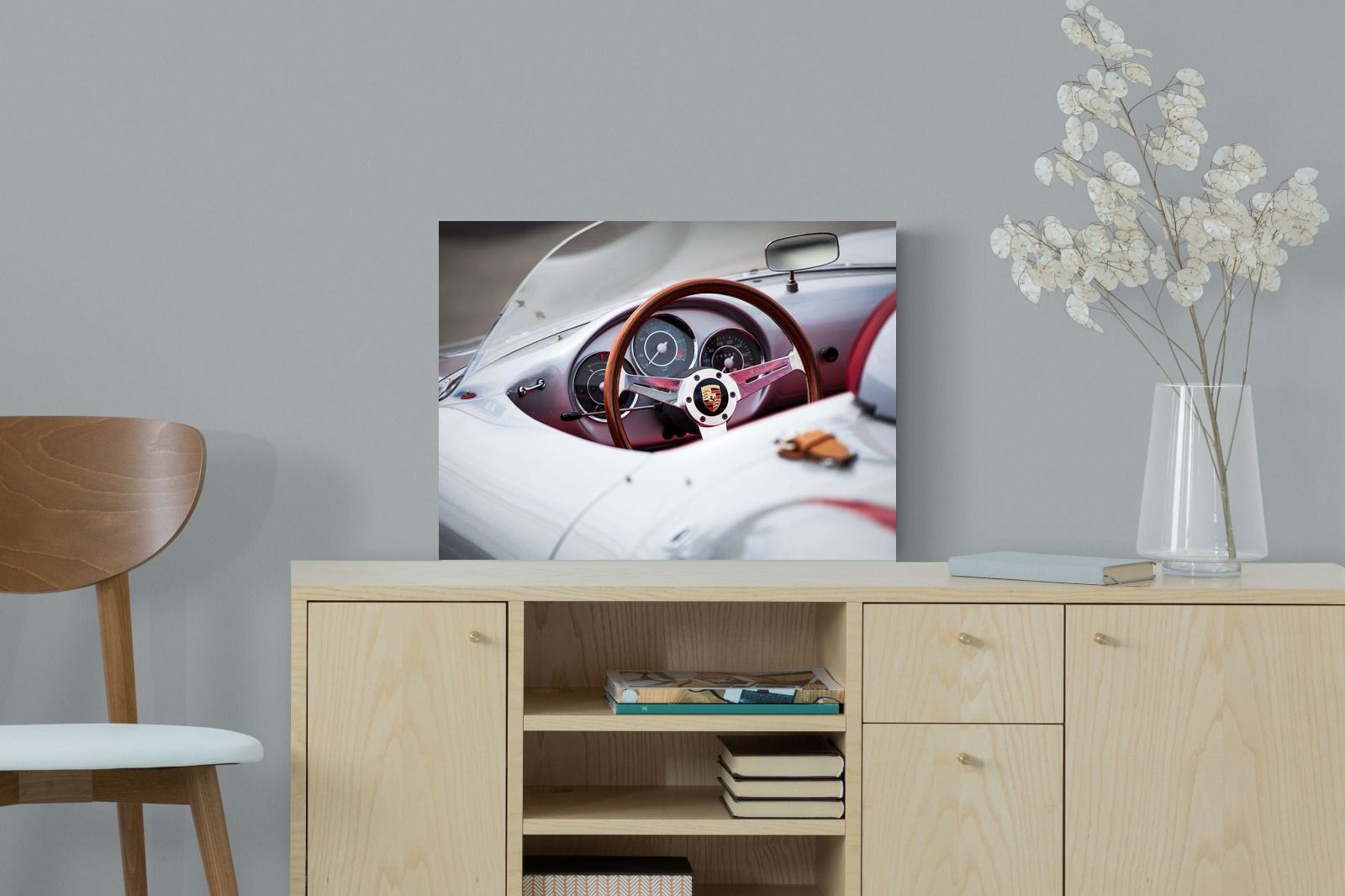 Porsche 550 Spyder-Wall_Art-60 x 45cm-Mounted Canvas-No Frame-Pixalot