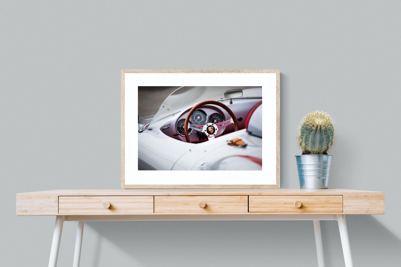Porsche 550 Spyder-Wall_Art-80 x 60cm-Framed Print-Wood-Pixalot